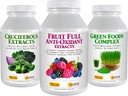 ANDREW LESSMAN 3 Produkt Sunde fødevarer Bundle - 180 Tæl hver af Cruciferous Ekstrakter, Frugt fuld Antioxidant Ekstrakter og Grønne Fødevarer Complex. Giver næringsmæssige fordele af 20 + sundeste fødevarer.