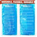 Perfect Remedy 2- Pack Gel Ice Packs til skader Genbruges, Hot & Cold Pack Det er holdbart, Soft & Fleksibel, Hurtig Relief & Recovery (Blå, Reg 2PK)