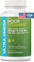 Noor Vitamin Halal Fish Oil, Halal Vitamin, Ultra Omega 3 Wild Peruvian Fish (800 mg EPA & 400 mg DHA) Heart, Brain & Joint Support, Non- GMO og Gluten Free (120 Greve)