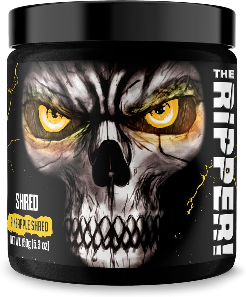 JNX SPORTS The Ripper! Shredding Thermogen Fat Burner - Ananas Shred 30 Servering • 124; Avanceret hurtig fungerende termogene præ-workout, Appetite Suppressant til mænd og kvinder