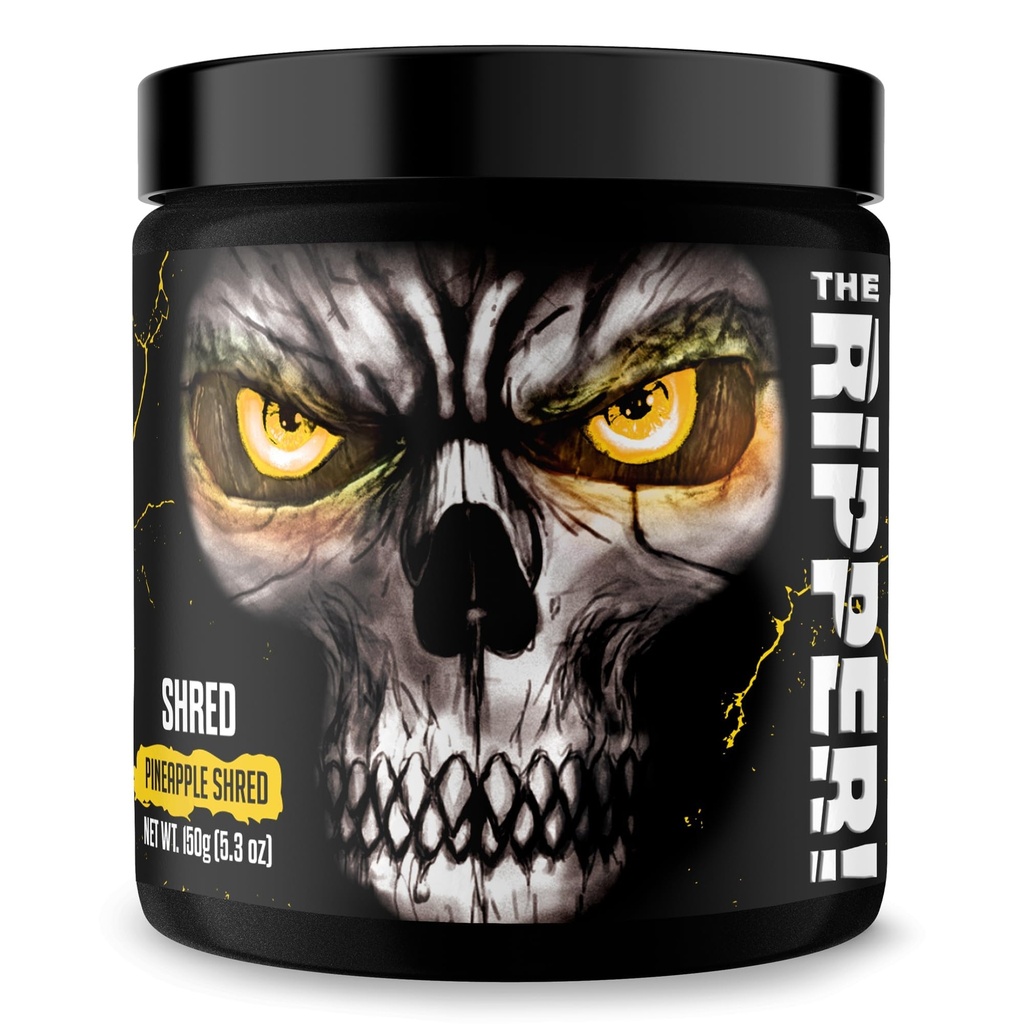 JNX SPORTS The Ripper! Shredding Thermogen Fat Burner - Ananas Shred 30 Servering • 124; Avanceret hurtig fungerende termogene præ-workout, Appetite Suppressant til mænd og kvinder