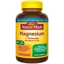 Nature Made Magnesium L- Threonate med vitamin C & vitamin D3, giver 130 mg Mag fra 1800 mg Magnesium L Threonate, Kognitiv Support Magnesium supplement, 90 kapsler, 30 dages forsyning