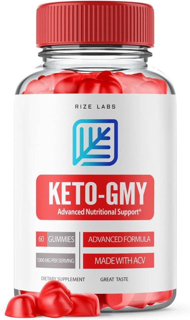 rize laboratorier - Keto- GMY Gummies for vægttab, Advanced Nutritional Support Gummies, Hjælper til at reducere Belly Fat, Vegan (60 Gummies)