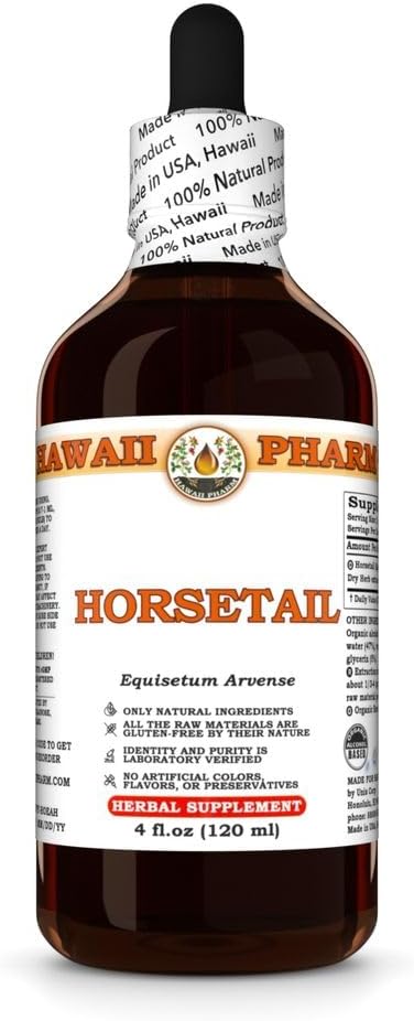 Hestehale ekstrakt, tinktur for ben styrke, fremmer hår & nail vitalitet, forbedrer fælles komfort, Handler som en naturlig Diuretic - 4 fl.oz