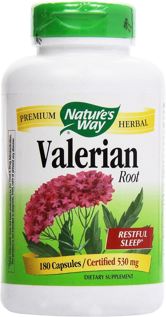Nature 's Way Valerian Root, (Gelatine) Kapsler 180 ea