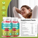 1 Pack Magnesium Glycinate Gummies for voksne & børn, Bedste Magnesium supplement Gummies til søvn, Stress & Muscle Relief & Nerve Sundhed, 60 Counts Rolige Gummies