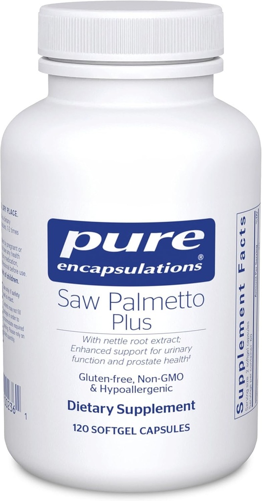 Ren indkapsling Saw Palmetto Plus Budding124; med Nettle Root Extract til støtte Urinary Function Budding124; 120 Softgel Kapsler
