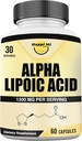 Alpha Lipoic Acid Kapsler 1300mg Per Servering - 30 Servering per flaske - Antioxidant Støtte til den samlede sundhed