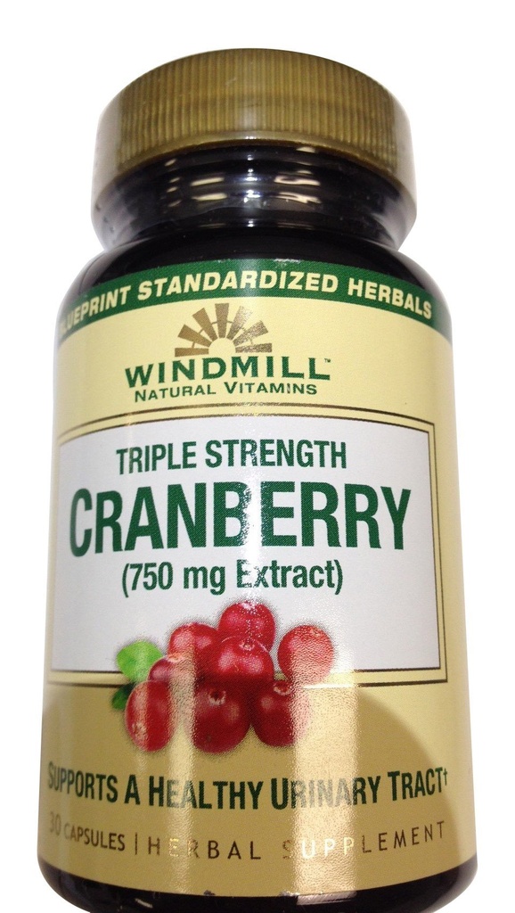 Vitaminer Tranebær 750 Mg Caps 30 's Windmill