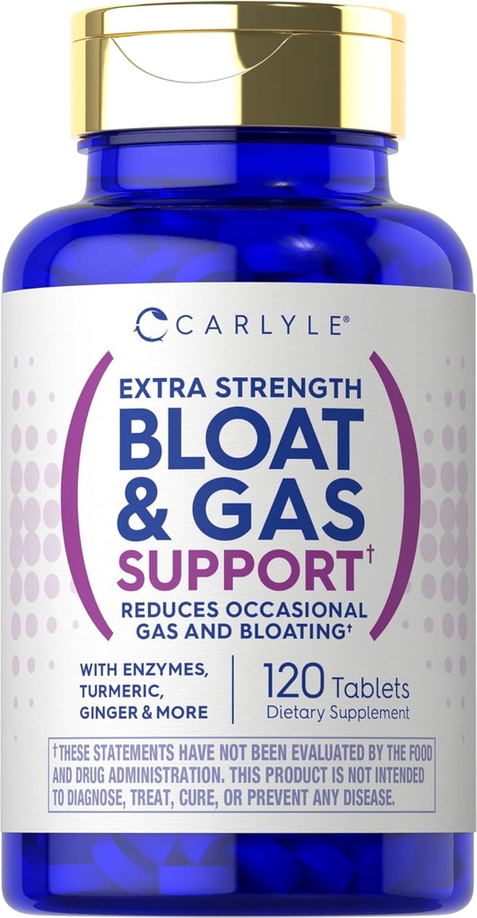 Carlyle Bloat & Gas Support for Mænd & Kvinder; 120 tabletter