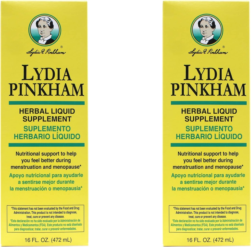 2-PAK Lydia Pinkham Nutritional Support Liquid 16oz flasker