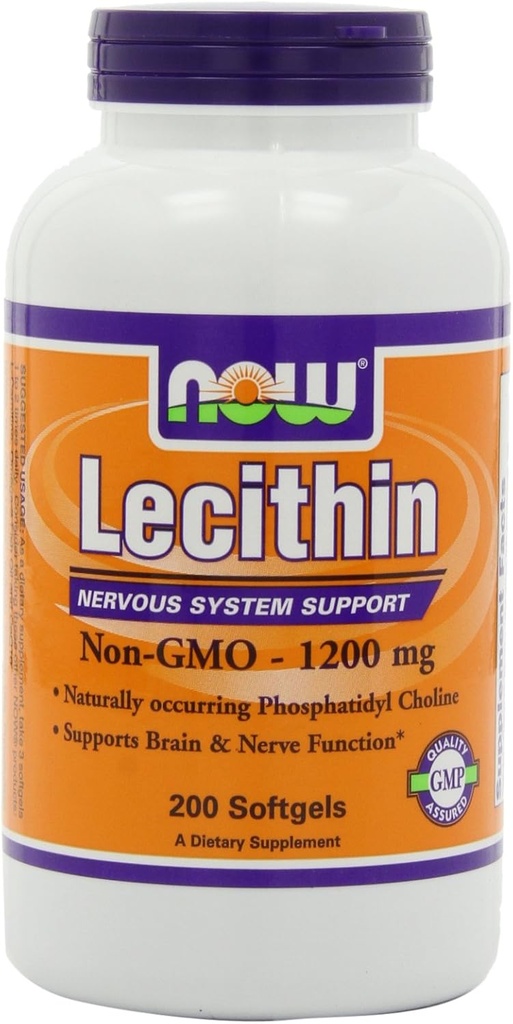 NOW Lecithin, 200 Softgels (Pack of 2)