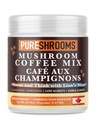 Fokus & Tænk Instant Mushroom kaffe med Ultra Koncentreret Lions Mane Mushroom Uddrag til Brain Boost - Forbedre fokus, Klarhed og koncentration - Net Wt. 70g / 2,47 oz