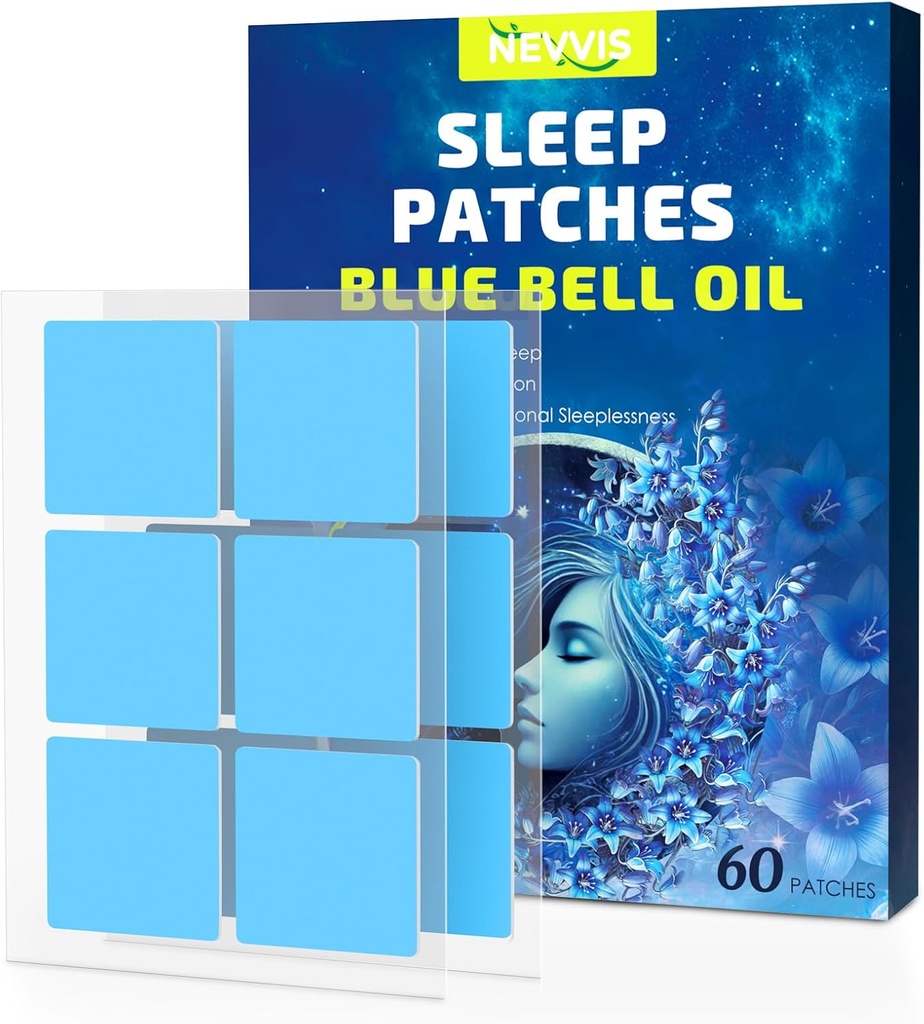Søvn Patches, 60 Blue Bell Sleep Patches for voksne ekstra styrke, naturlige plante ingredienser af søvn Patch, Skin- Friendly & sidste hele natten