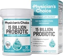 Lægens CHOICE Begynder Probiotika 15 Millioner CFU - 6 Diverse Sprains & Organic Prebiotics, Designet til total fordøjelse sundhed og støtter Occasional Forstoppelse, Diarré, Gas & Bloating