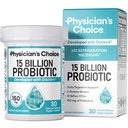 Lægens CHOICE Begynder Probiotika 15 Millioner CFU - 6 Diverse Sprains & Organic Prebiotics, Designet til total fordøjelse sundhed og støtter Occasional Forstoppelse, Diarré, Gas & Bloating