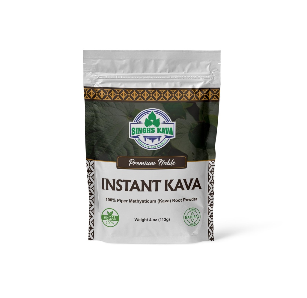 SINGHS Mikroniseret Instant Kava Powder- Fijian Kava (4oz), 4 Ounce (pakke med 1)