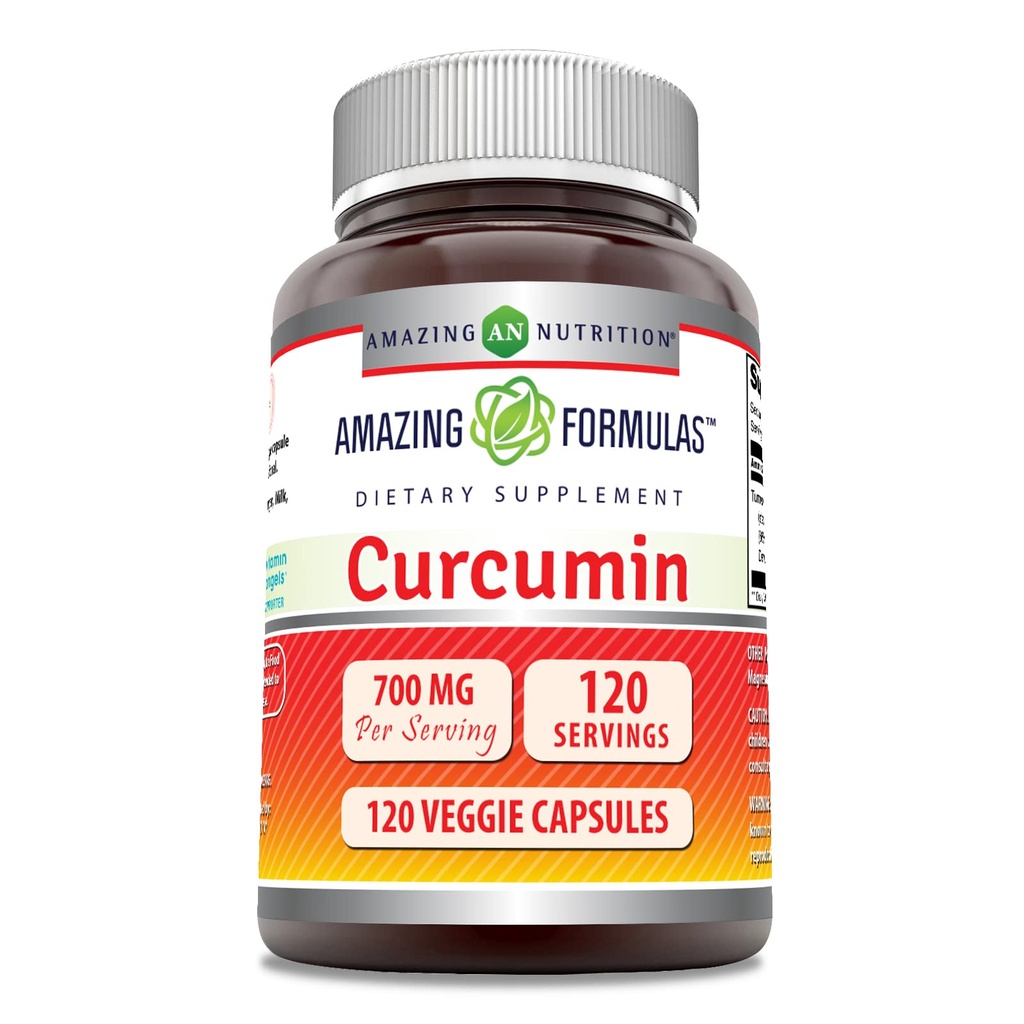 Amazing Formulas Curcumin Supplement 124; 700 Mg · 124; 120 Veggie Kapsler