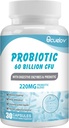 Probiotika 60 Millioner CFU med 10 Protogs & 3 Organic Prebiotics, Probiotika Supplement for kvinder Mænd Support Metabolisme, Immunitet og fordøjelsessygdomme, Non- GMO & Gluten Gratis, 30 Kapsler