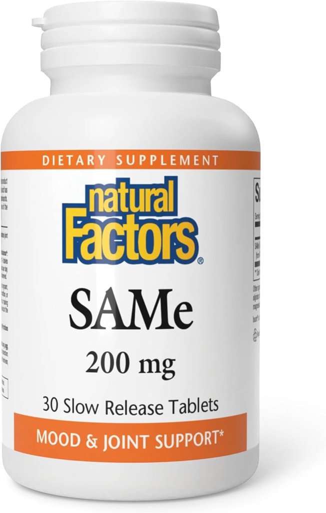 Naturlige faktorer - Samme 200mg, Joint & Mood Support, 30 Enteric Overtrukket Tablets