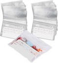 Deke Home - 250 Pack Clear Resealable Pill Tasker (4x2,75 in), Rejse Medicin Pouches med Write- On Label, BPA- Free Dispensible Pill Organizer for Medicin, Vitaminer & Kosttilskud