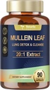 Totaria Mullein Kapsler med Calendula til Lung Detox & Cleanse, Mullein Leaf Extract til Lungs Herbal Kosttilskud til Respiratoriske Sundhed & Immunitet - 90 Vegansk Caps