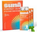 SUNII ENERGY GUM - New Quick Boost Energy & Focus - 50mg Caffeine Gum -Vitamins B6 & B12, Taurine, Vegan, No Sugar, Zero Calorie, Fresh Mint Taste - Faster Than Chews, Drinks, Gels & Pills (24pcs)