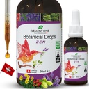 Botaniske Zen Drops er Natural Sleep Support, Herbal Drops, Sleep Support & Afslappende Support, Plantbaserede Promoces Afslapning