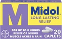 Midol lang levetid Relief - 20 kapsler, pakke med 6