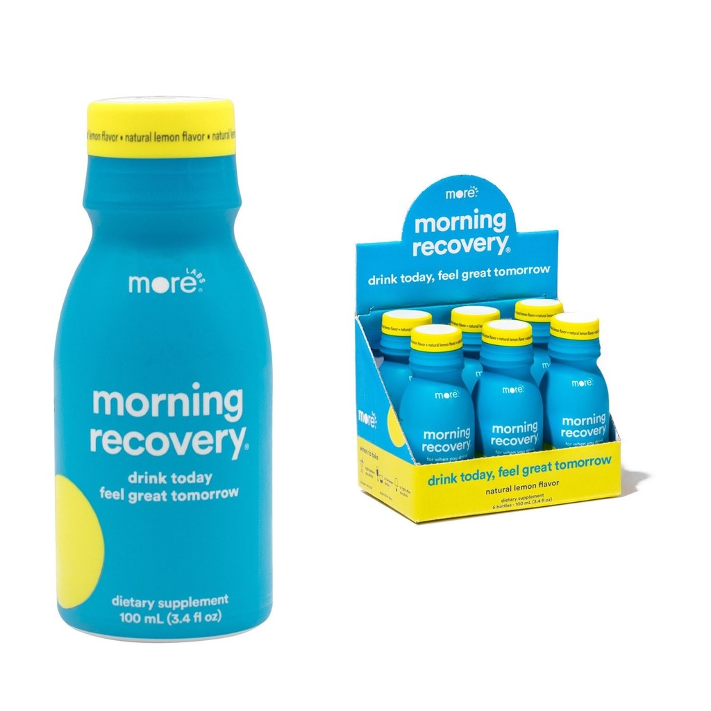 Morning Recovery Electrolyte, Milk Thistle Drink Proprietary Formulering til Hydrate Mens Drikke, Opløselig Væske DHM, Ikke GMO, Vegan, Gluten- Gratis, Original Lemon, Pack af 6