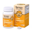 Renzos uovervindelige C-vitamin til børn med Elderberry og zink, opløselige Kids Vitaminer til immunforsvar, 60 Orange- smag Melty Tabs