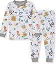 Burt's Bees Baby Infant, Little and Big Girls' 2-Piece Long Sleeve Tee and Pants Cotton Pajama Set