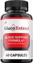 GlucoExtend kapsler - GlucoExtend Advanced Supplement, Alle naturlige formel til at opretholde sunde niveauer, maksimal styrke formel, Gluco Extend piller anmeldelser (1 pakke - 60 kapsler)