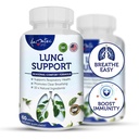 Lung Support Kosttilskud Herbal Breathing Support 10 Aktive Ingredienser Original Formel for Lung Health Lung Cleanse Formel Supplement for Bronchial System 60 Kapsler Ikke GMO