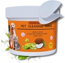 Hundeøje-servietter til hunde Katteøje-renere servietter katte Hundeøre-renere Hundeøre-pletfjerner-servietter 100PCS 3 tommer Vandservietter Hundeviskere Pet-eye-servietter-servietter-kæledyr Puppy-eye-servietter-river-pletfjerner-hundeviskere