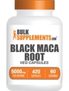 BulkSupplements.com Black Maca Root Capsules - Black Maca Supplement, Black Maca Root 5000mg, Black Maca Capsules - Gluten Free, 7 Kapsler per Serving 420 Veg Capsules (pakke med 1)