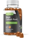 Viteey Black Cohosh Root Gummies - Menopause Relief for Hot Flashs and Night Sweats - Vegan, Gluten Free, Non- GMO - 60 Greve