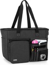 Trunab Lærer Tote Bag Work Bag med flere lommer og polstret Segment for op til 15.6 "Laptop