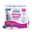 Dr. Kids Children 's Allergy Relief Medicine with Diphenhydramin - Pre- Measured Single-Use Vials, Kids Antihistamin for nysen, Runny Næse & Itchy Eyes, Mixed Berry Flavor, 20 Greve (Pack of 1)
