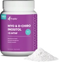 Inositol Supplement - Myo-Inositol og D-Chiro Inositol Plus Active Folate- Ideal 40: 1 Ratio - Hormonbalance (180 Servere, 387g Jar)