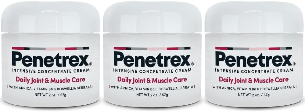 Penetrex Joint & Muscle Therapy - Lindrende comfort for back, Neck, Hands, Feet - Premium Whole Body Rub med Arnica, vitamin B6 MSM & Boswellia - 2oz 3- Pack