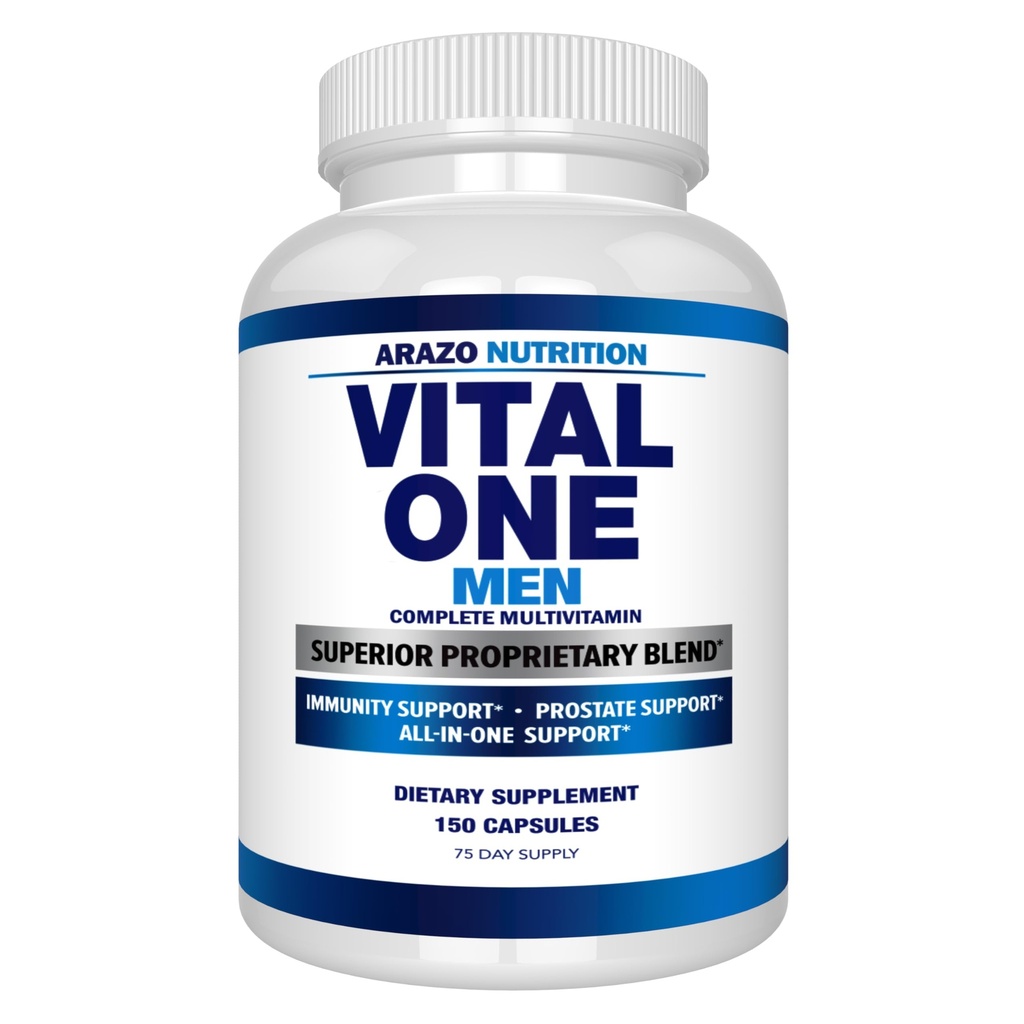 Arazo Nutrition Vital One Multivitamin for mænd - Daglig Wholefood supplement - 150 Vegan
