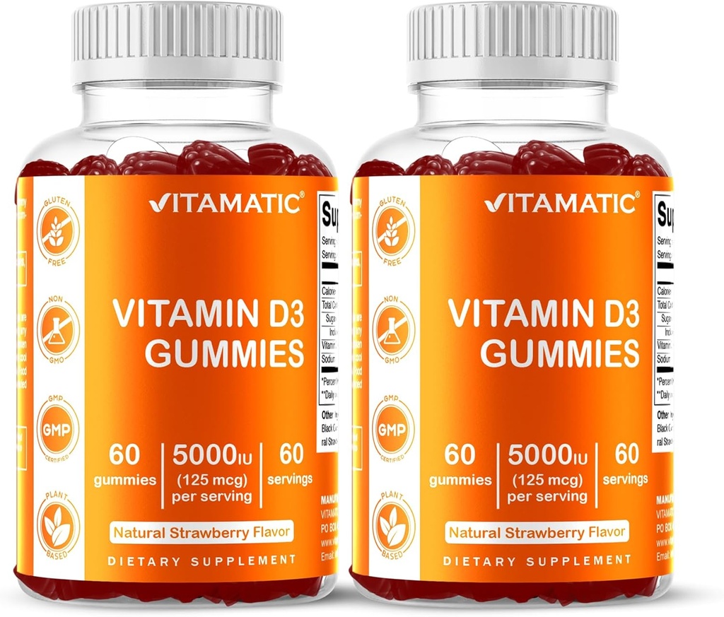 Vitamatisk vitamin D3 Gummies - 5000 IE Per Gummies
