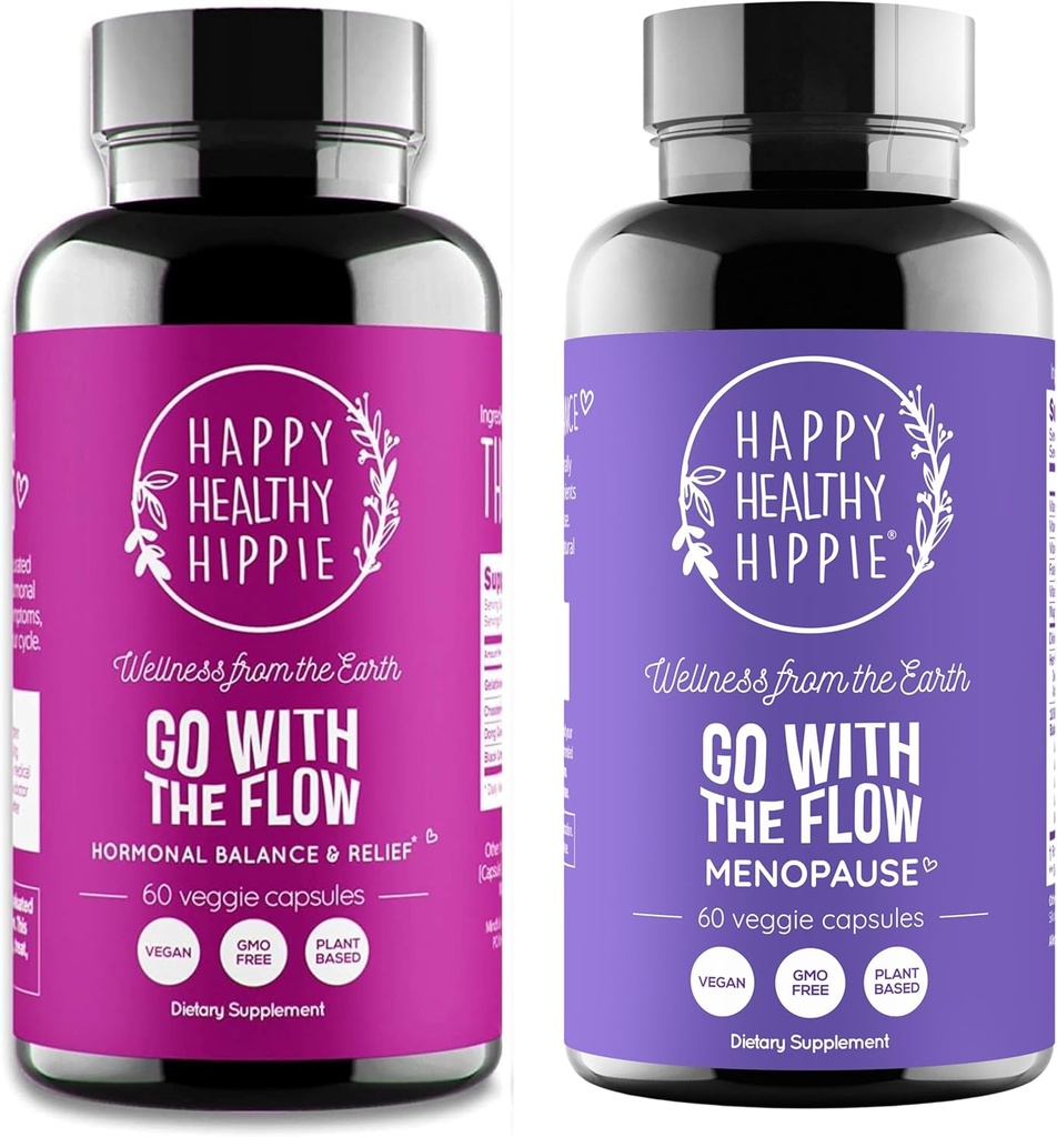 Happy Sund Hippie Gå med Flow Menopause Support & Gå med Flow Hormone Balance for Kvinder