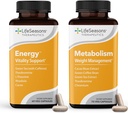 Metabolisme Vægt Kontrol & Energi Boosting Supplement - Natural Appetite Suppressant - Krøller Cravings - Grøn te, Kaffebønne, Chrom, Cacao & Theobromin - 130 Kapsler