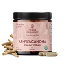 TRIBE ORGANICS Vegan Ashwagandha KSM 66 Pure Organic Root Powder Extract Ayurvedic Supplement - Focus Mood Support Øge energi styrke 600mg naturlige KSM66 for Superior Absorption - 90 kapsler