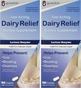 Guardian Dairy Relief Fast Actioning Lactase, 360 Caplets, 9000 FCC Maksimal styrke, Lactose Intolerance Pills, Lactase Enzyme Supplement (360 CT)