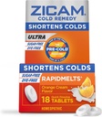 Zicam Ultra Cold Remedy Zink Rapidmelts, Orange Cream Flavor, Homøopatisk, Cold Shortening Medicine, Shortens Cold Varighed, Sugar- Free, Farveløs - Free, 18 Greve