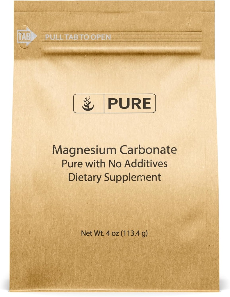 Pure Original Ingredients Magnesium Carbonat (4oz) Magnesium supplement, non-GMO, Multi- Formål
