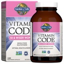 Livets Vitamin Code Multivitamin til kvinder 50 & Over, 240 kapsler, til kvinder 50 Plus med B vitaminer, Vitamin A, C, D3, E & K, CoQ10, Probiotika & enzymer